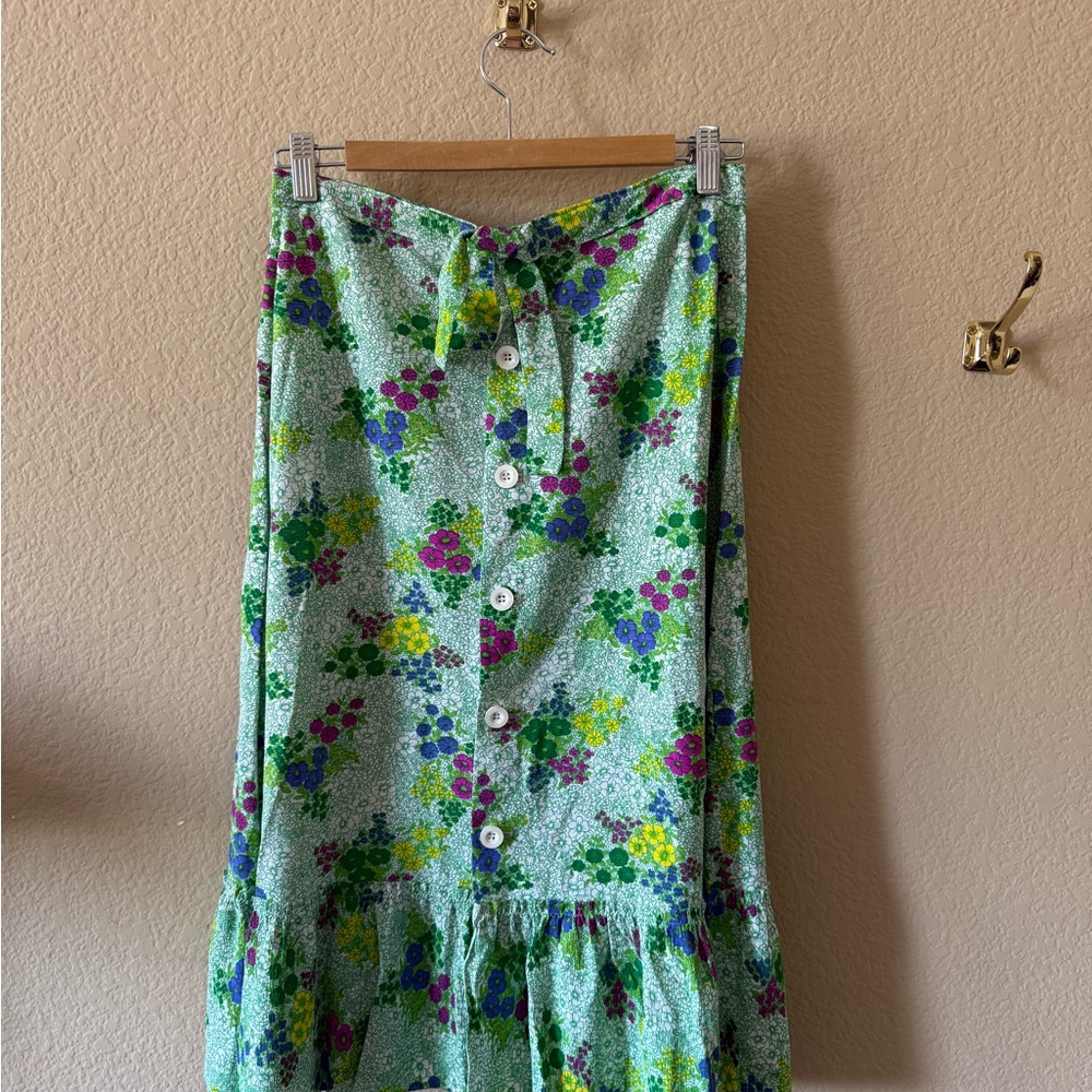 Floral Green Skirt